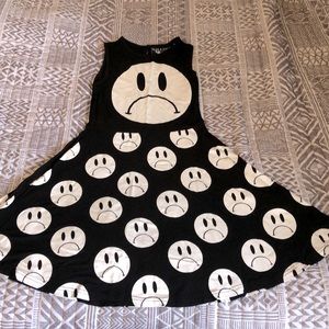 Killstar Sad Face Skater Dress